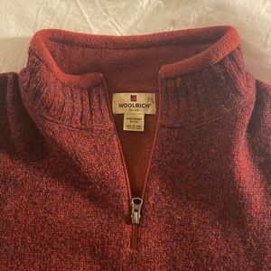 Woolrich 100% Wool Sweater - Pullover with zip collar. Men’s XL
